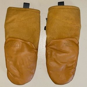 THE NORTH FACE LEATHER AND CORDURA SHERPA INSULATED MITTEN GLOVE UNISEX MEDIUM